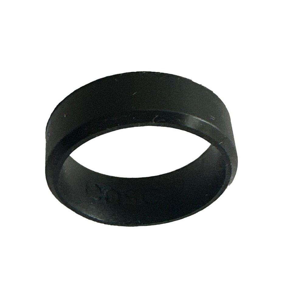 Enso Silicone Ring Unisex 12 Beveled Edge Solid Black Comfortable Lightweight